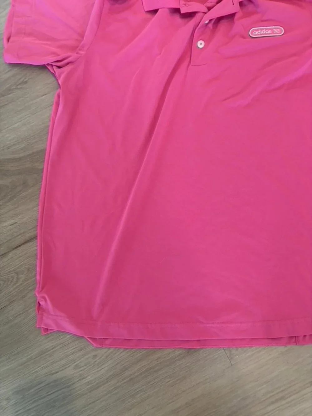 Adidas Men's Pink Golf Polo Large